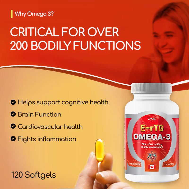 
                  
                    PNC E-rTG Omega 3 - Advanced Absorption Fish Oil, 120 Softgels
                  
                