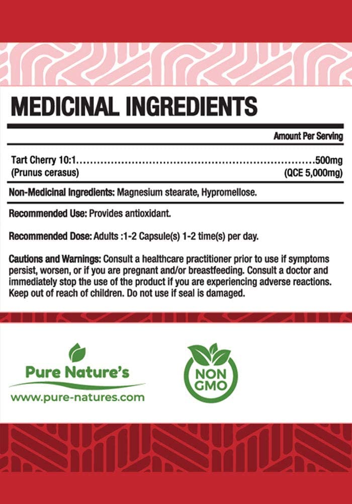 
                  
                    Tart Cherry | x10 | 500mg - PNC Pure Natures Canada
                  
                