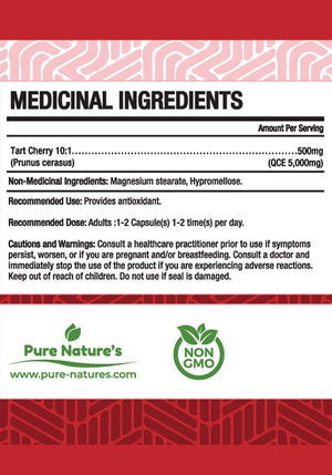 
                  
                    Tart Cherry | x10 | 500mg - PNC Pure Natures Canada
                  
                